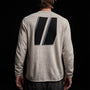 Crew Neck W/ Double Bar Intarsia in Stone | James Perse Los Angeles