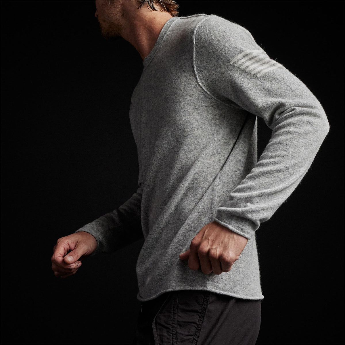 Half Lotus Crew Neck in Light Heather Grey | James Perse Los Angeles