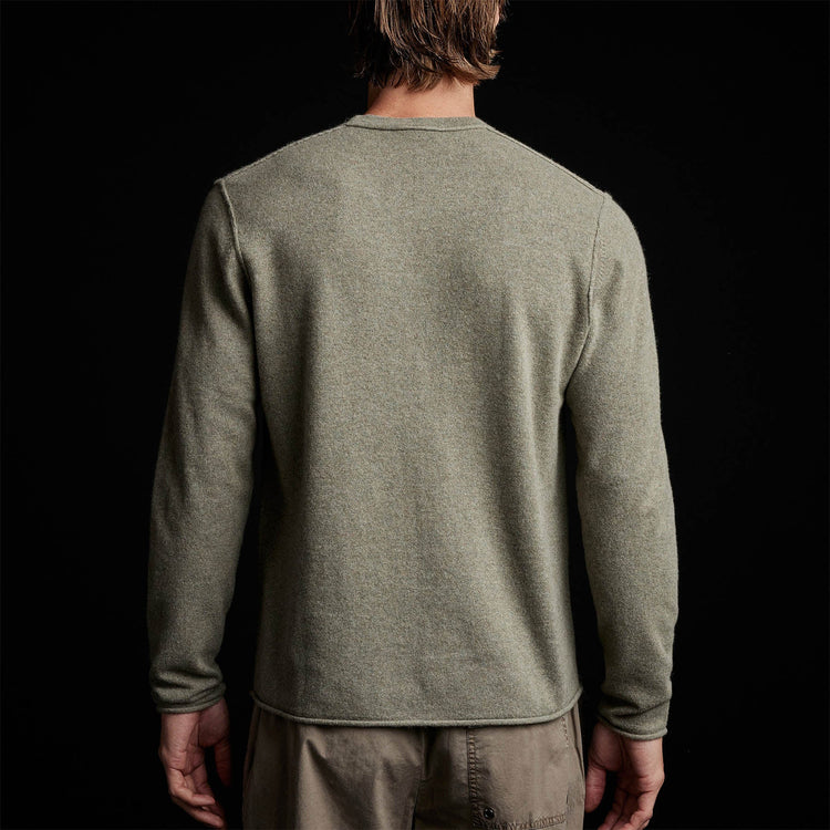 Recycled Cashmere Crew Neck Sweater in Ammo | James Perse Los Angeles