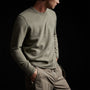Recycled Cashmere Crew Neck Sweater in Ammo | James Perse Los Angeles