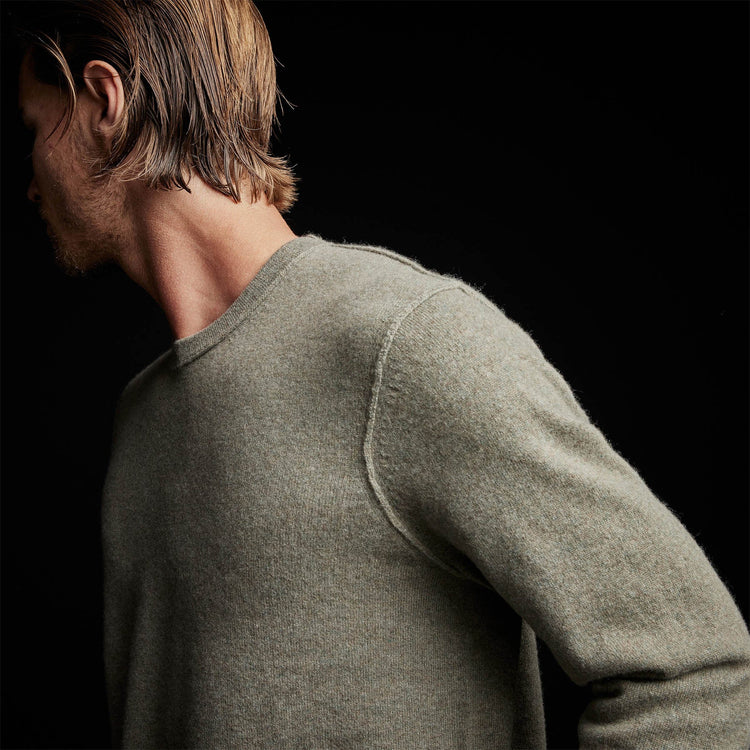 Recycled Cashmere Crew Neck Sweater in Ammo | James Perse Los Angeles