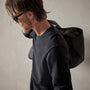 Recycled Cashmere Crew Neck Sweater in Black | James Perse Los Angeles