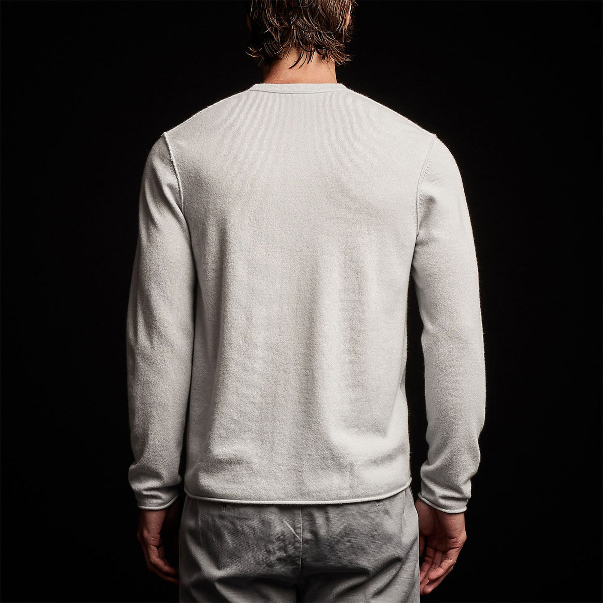 Recycled Cashmere Crew Neck Sweater in Clear Blue | James Perse Los Angeles