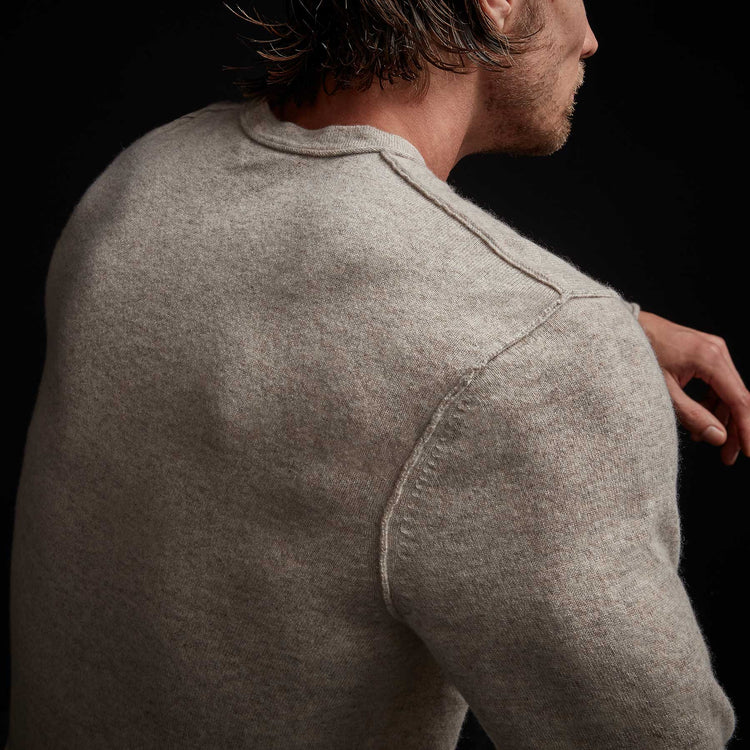 Recycled Cashmere Crew Neck Sweater in Stone | James Perse Los Angeles