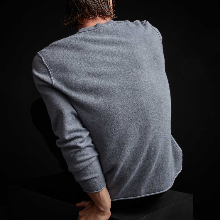 Recycled Cashmere Crew Neck Sweater in Storm | James Perse Los Angeles