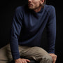 Recycled Cashmere Hooded Sweater in Prussian | James Perse Los Angeles