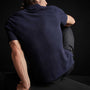 Recycled Cashmere Short Sleeve Polo in Navy Blue | James Perse Los Angeles