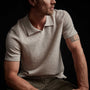 Recycled Cashmere Short Sleeve Polo in Stone | James Perse Los Angeles