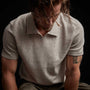 Recycled Cashmere Short Sleeve Polo in Stone | James Perse Los Angeles