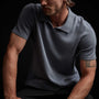 Recycled Cashmere Short Sleeve Polo in Storm | James Perse Los Angeles