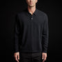 Cashmere Rugby Shirt in Black | James Perse Los Angeles