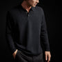Cashmere Rugby Shirt in Black | James Perse Los Angeles