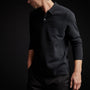 Cashmere Rugby Shirt in Black | James Perse Los Angeles