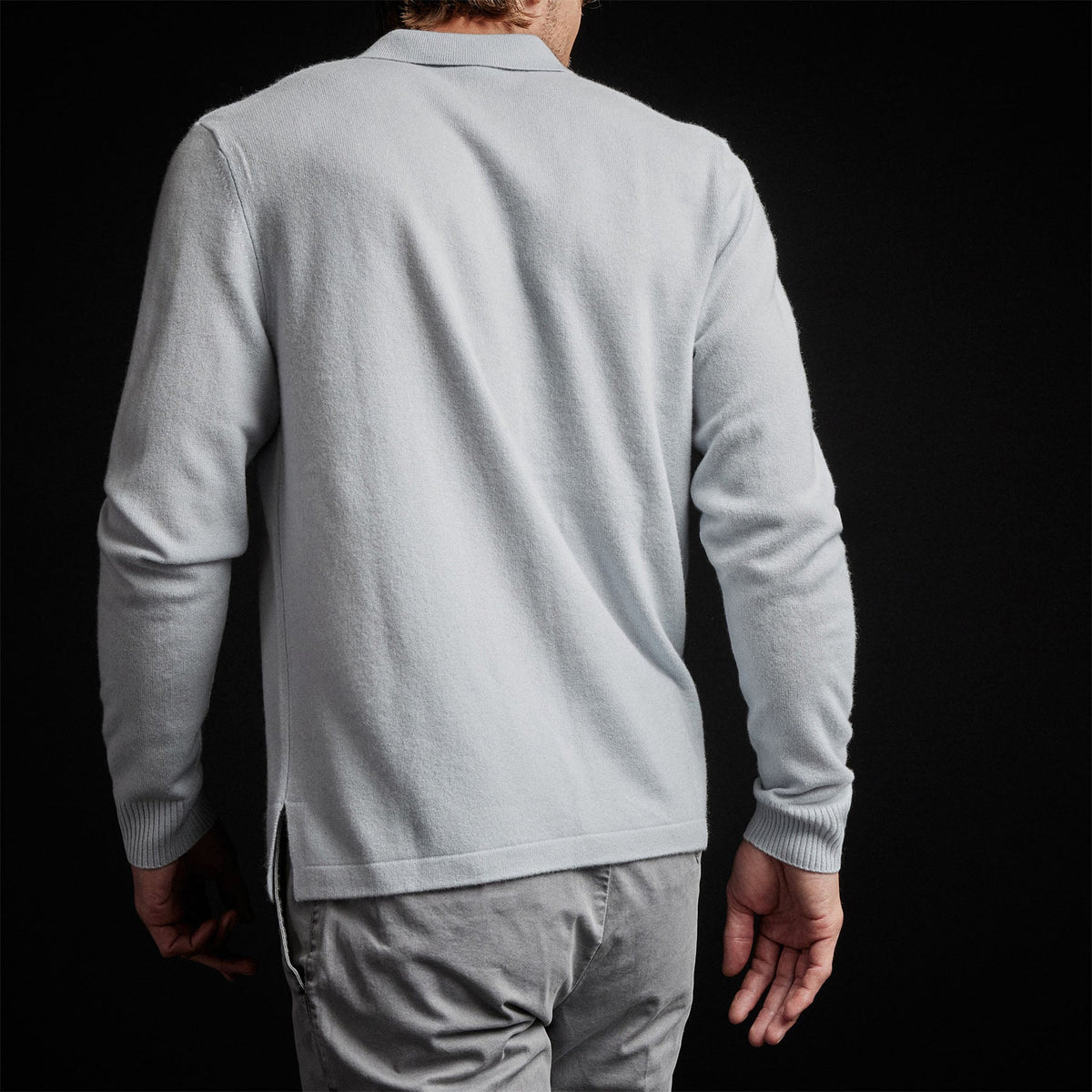 Cashmere Rugby Shirt in Clear Blue | James Perse Los Angeles