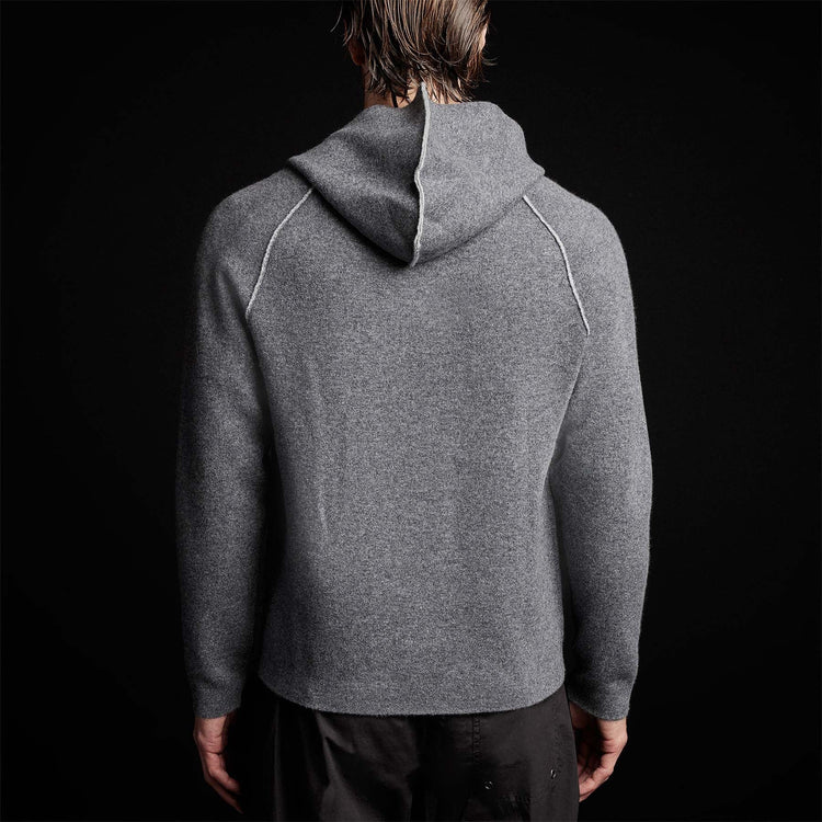 Cashmr Double Bed Raglan Hoodie in Flannel/Grey | James Perse Los Angeles