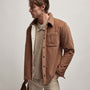 Recycled Cashmere Shawl Collar Sweater in Coyote | James Perse Los Angeles