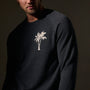 Recycled Cashmere Palm Crew in Coal | James Perse Los Angeles