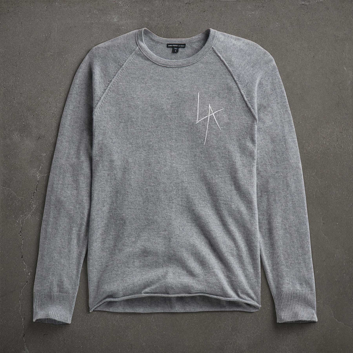 JP x LA in Rbc Raglan in Heather Grey | James Perse Los Angeles