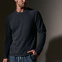 Rcld Cashmere Palm Intarsia Raglan in Coal/Off White | James Perse Los Angeles