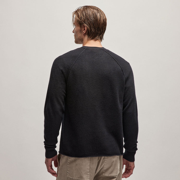 Recycled Cashmere Raglan in Black | James Perse Los Angeles
