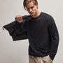 Recycled Cashmere Raglan in Black | James Perse Los Angeles