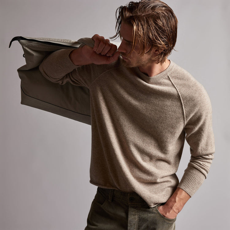 Recycled Cashmere Raglan in Coyote | James Perse Los Angeles