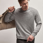 Recycled Cashmere Raglan in Heather Grey | James Perse Los Angeles