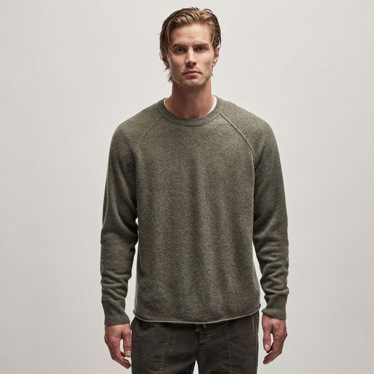 Recycled Cashmere Raglan in Highland | James Perse Los Angeles