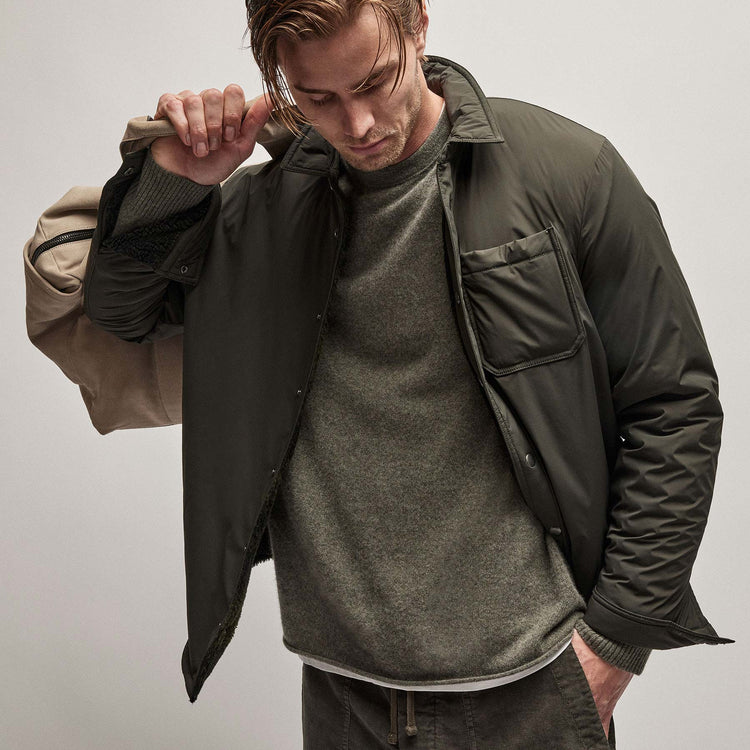 Recycled Cashmere Raglan in Highland | James Perse Los Angeles