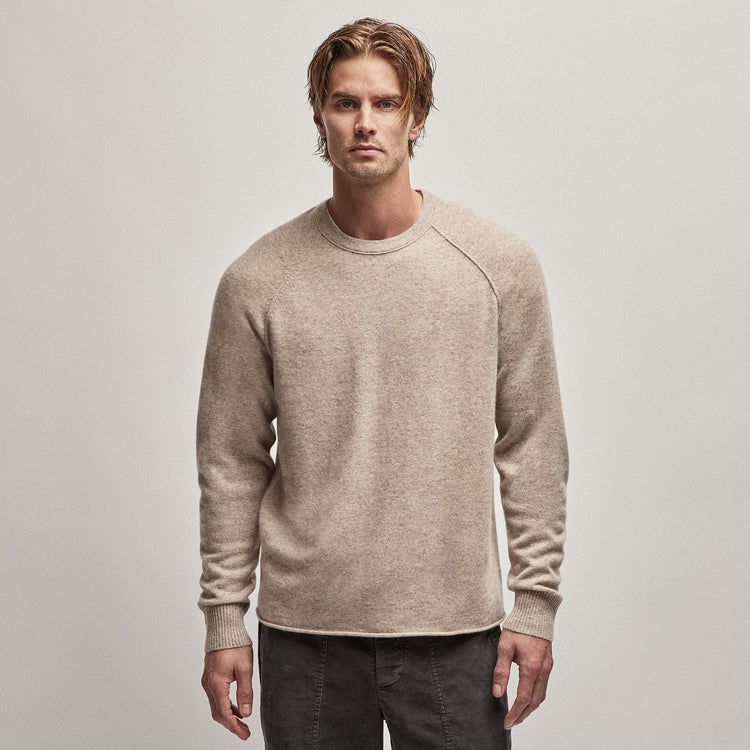 Recycled Cashmere Raglan in Stone | James Perse Los Angeles