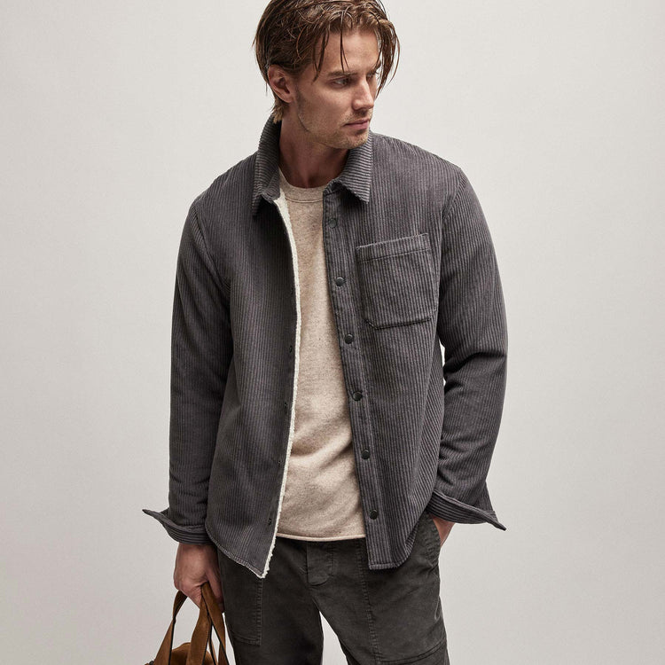 Recycled Cashmere Raglan in Stone | James Perse Los Angeles