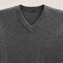 Cashmere V Neck Sweater in Flannel | James Perse Los Angeles FLAT