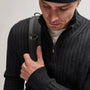 Cashmere Rib Half Zip Sweater in Black | James Perse Los Angeles