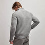 Cashmere Rib Half Zip Sweater in Heather Grey | James Perse Los Angeles