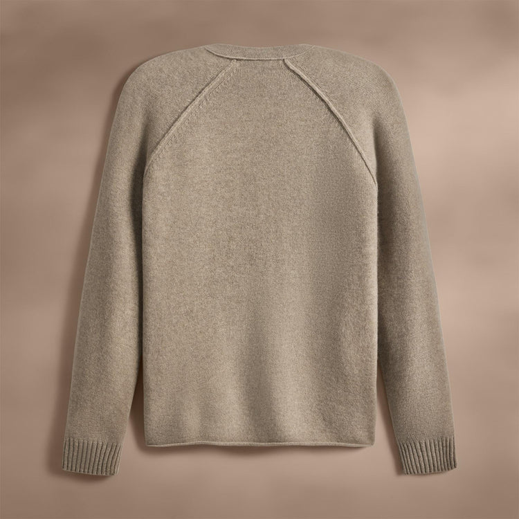 Recycled Cashmere Raglan Crew in Coyote | James Perse Los Angeles
