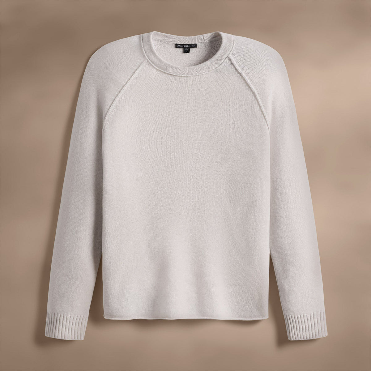 Recycled Cashmere Raglan Crew in Pearl | James Perse Los Angeles