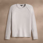 Recycled Cashmere Raglan Crew in Pearl | James Perse Los Angeles