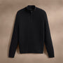 Recycled Cashmere Half Zip in Black | James Perse Los Angeles