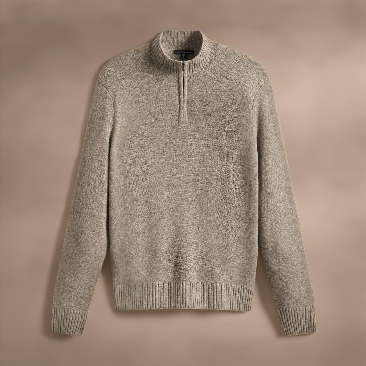 Cashmere Half Zip in Coyote | James Perse Los Angeles