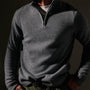 Recycled Cashmere Half Zip  in Heather Grey | James Perse Los Angeles