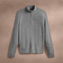 Recycled Cashmere Half Zip in Heather Grey | James Perse Los Angeles