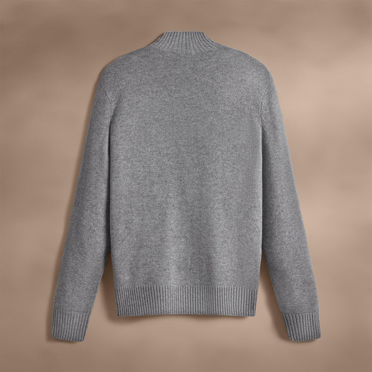 Recycled Cashmere Half Zip in Heather Grey | James Perse Los Angeles