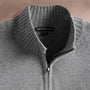Recycled Cashmere Half Zip in Heather Grey | James Perse Los Angeles