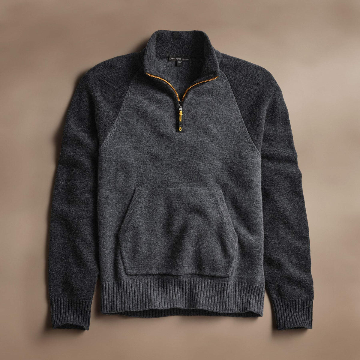 Cashmere Track Jacket  in Flannel/Coal | James Perse Los Angeles