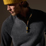 Cashmere Track Jacket  in Flannel/Coal | James Perse Los Angeles