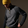 Cashmere Track Jacket  in Flannel/Coal | James Perse Los Angeles