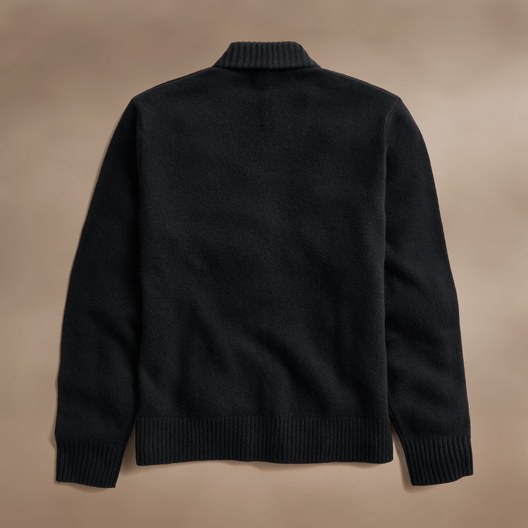 Rec Cashmere Shawl Collar Pullover in Black | James Perse Los Angeles