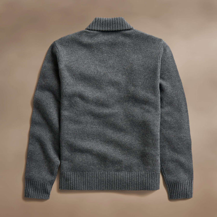 Rec Cashmere Shawl Collar Pullover in Flannel | James Perse Los Angeles