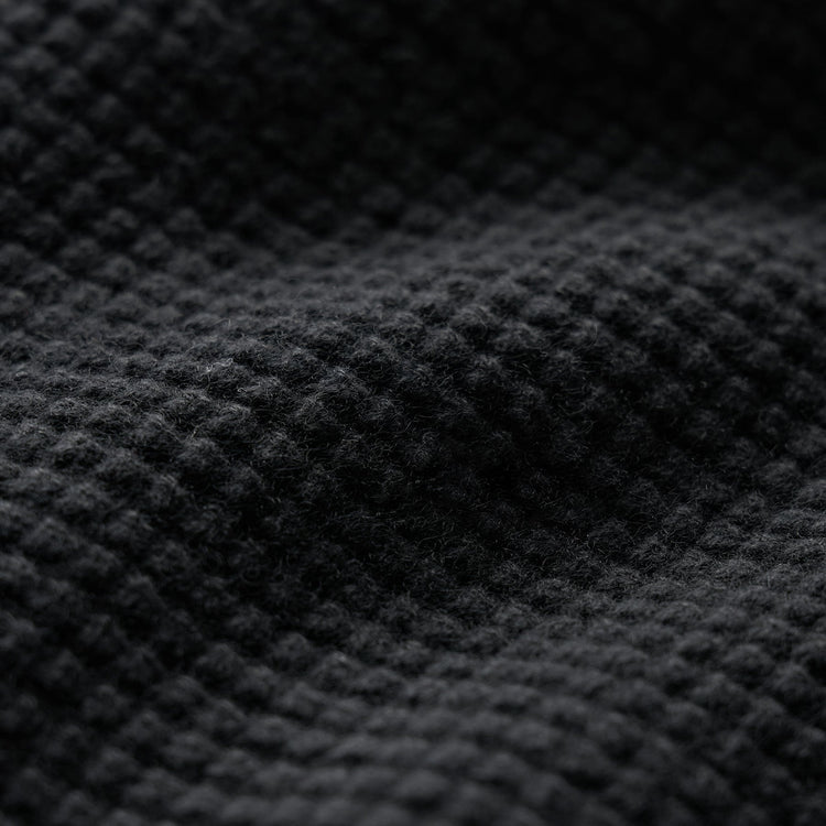 Waffle Half Zip in Black | James Perse Los Angeles