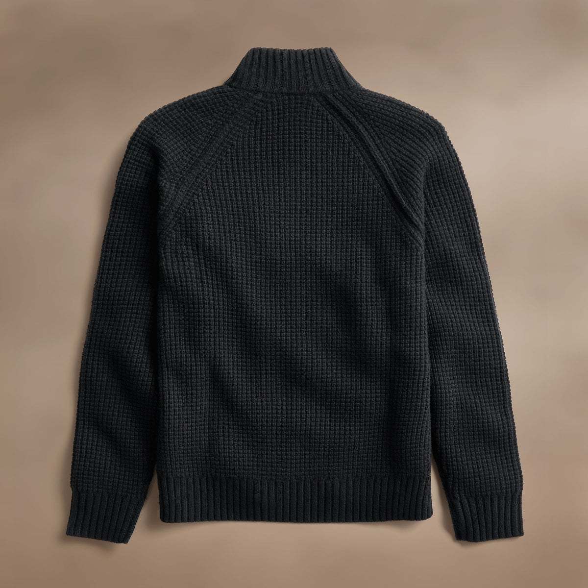 Waffle Half Zip in Black | James Perse Los Angeles